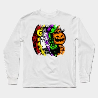 Spooky Sketch Long Sleeve T-Shirt